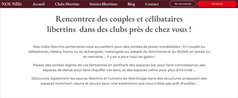 clubs libertins NousLib